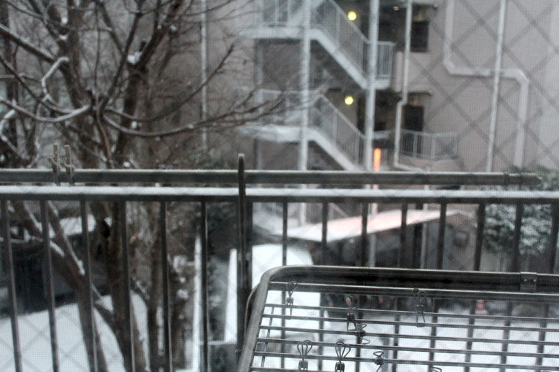 窓の外は雪