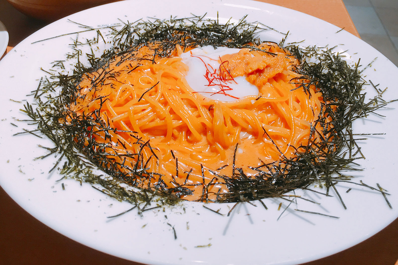 アンディカフェのうにボナーラ